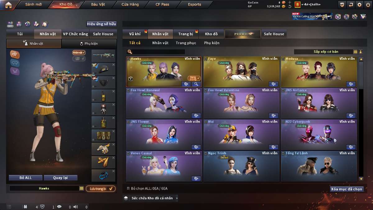 shop acc cf uy tin gia re